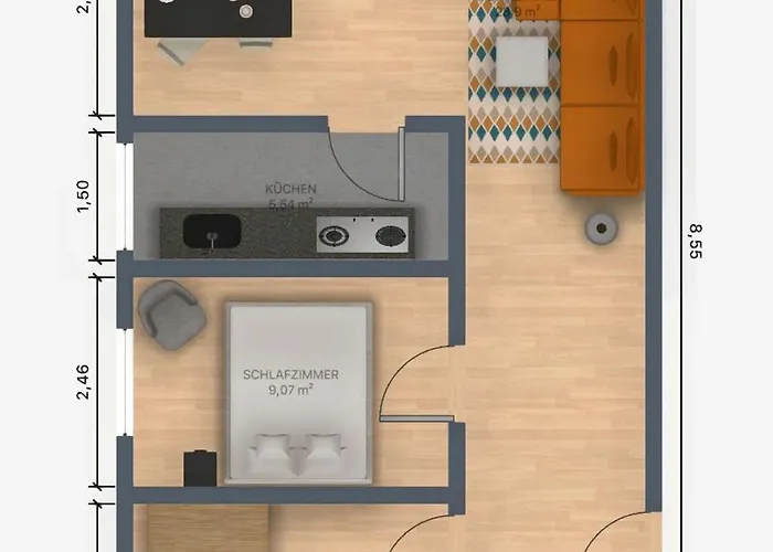 Ecocube In Rheine, 5pers, Kueche, Wohnzim, Badezim 公寓 *