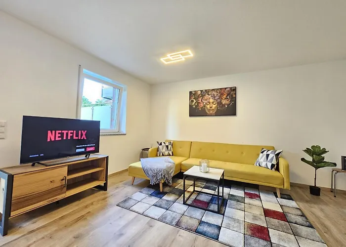 公寓 Ecocube In Rheine, 5pers, Kueche, Wohnzim, Badezim 莱茵